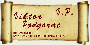 Viktor Podgorac vizit kartica